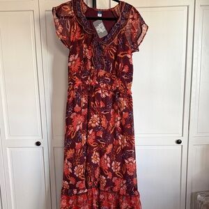 EUC Old Navy Boho Floral Midi Dress